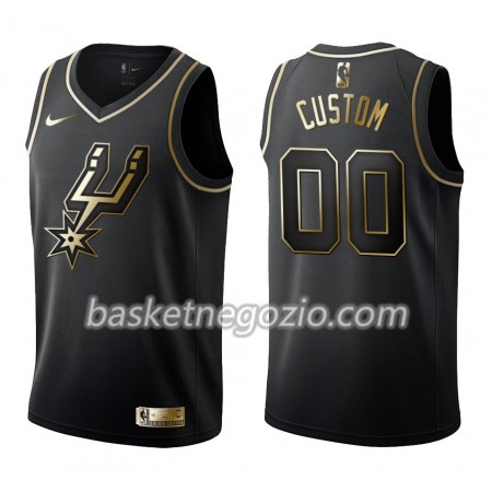 Canotte Uomo San Antonio Spurs Personalizzate Nike Nero Golden Edition Swingman